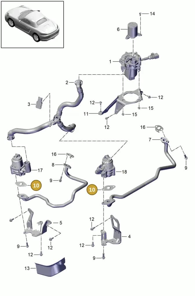 0PB131120 — Porsche Boxster (2016-2019) diagram p48000001, position 10