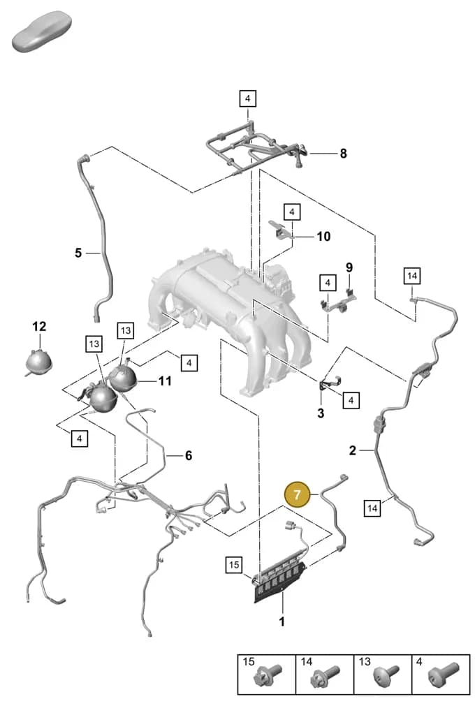 0PB133307 — Porsche Boxster Spyder (2019-2020) diagram p55107400, position 7