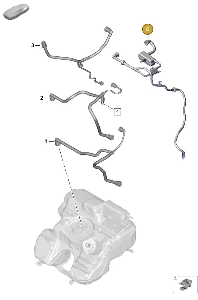 0PB133352E — Porsche 911 (2024-2025) diagram p63107300, position 5