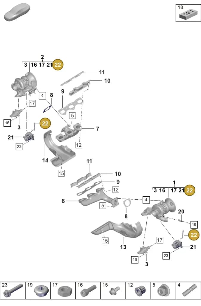 0PB145128 — Porsche 911 (2020-2022) diagram p57202000, position 22