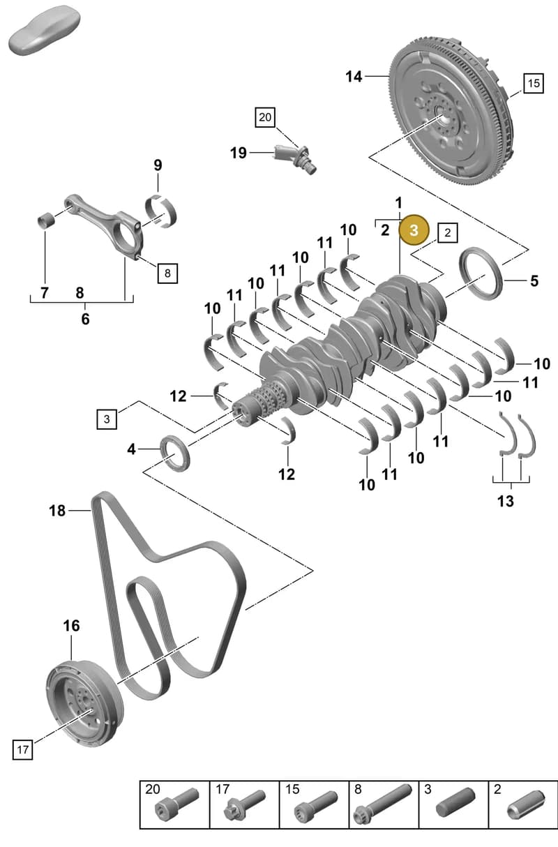 0PB145235B — Porsche Boxster Spyder (2019-2020) diagram p55102000, position 3