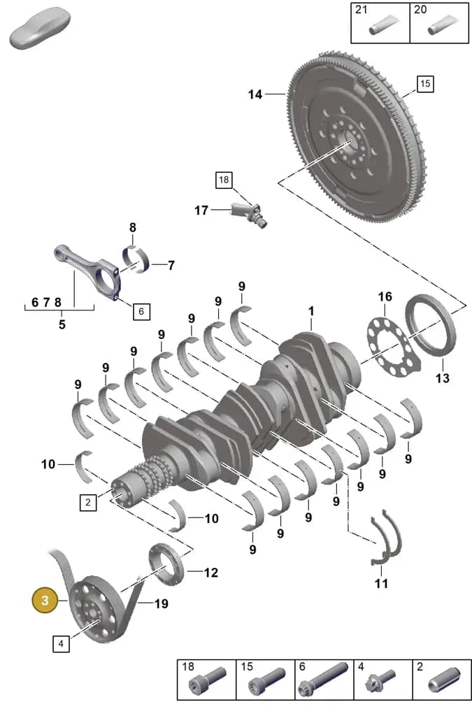 0PB145235B — Porsche 911 (2021-2022) diagram p59102000, position 3