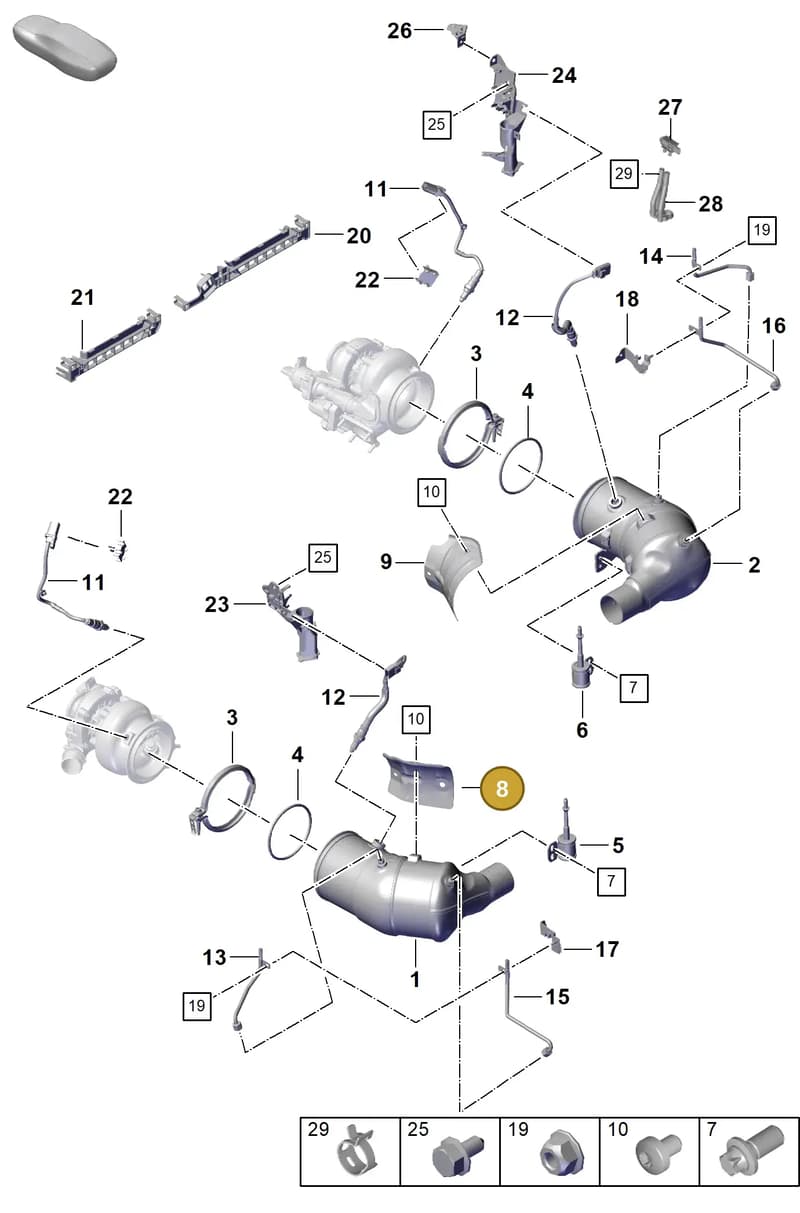 0PB145325E — Porsche 911 (2020-2022) diagram p57202200, position 8