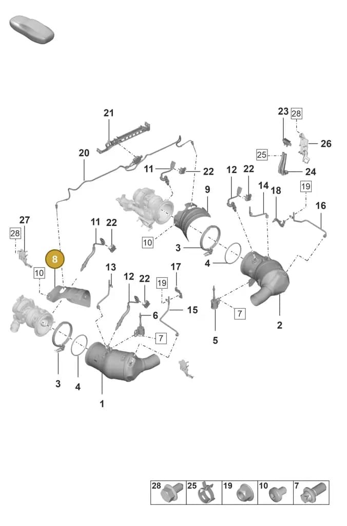 0PB145325E — Porsche 911 (2024-2025) diagram p53202200, position 8