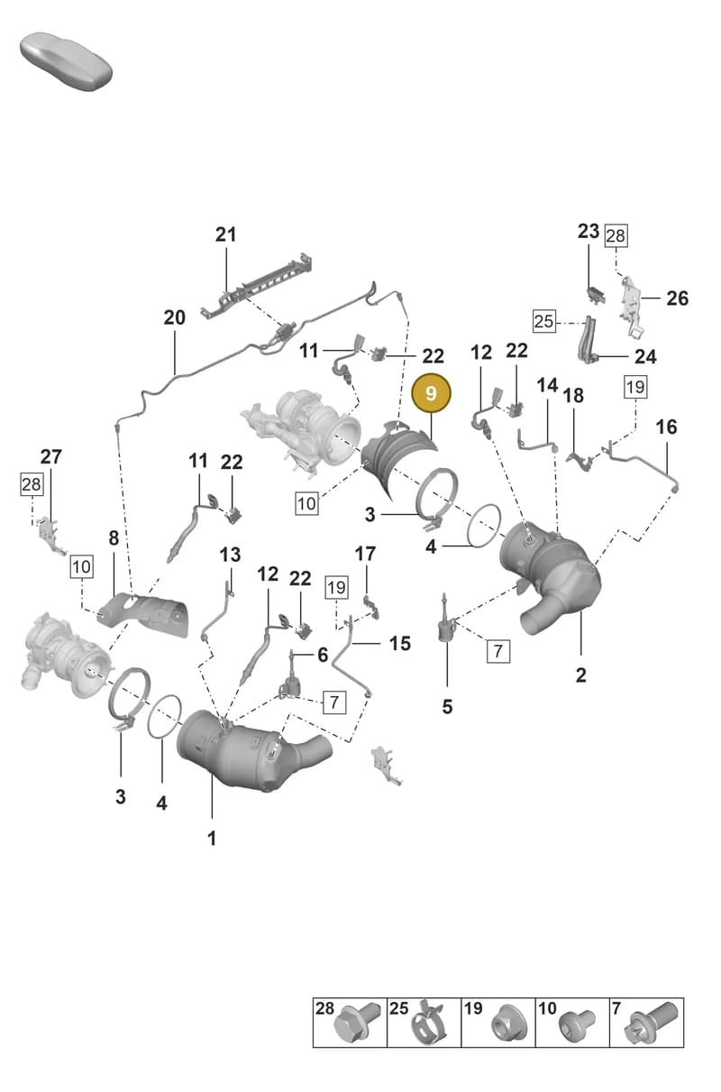 0PB145326E — Porsche 911 (2024-2025) diagram p53202200, position 9