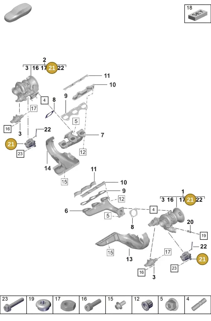 0PB145613A — Porsche 911 (2020-2022) diagram p57202000, position 21
