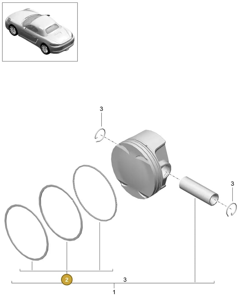 0PB198151 — Porsche Boxster (2016-2019) diagram p48102005, position 2