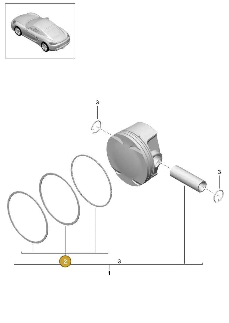 0PB198151 — Porsche Cayman (2016-2019) diagram p50102005, position 2