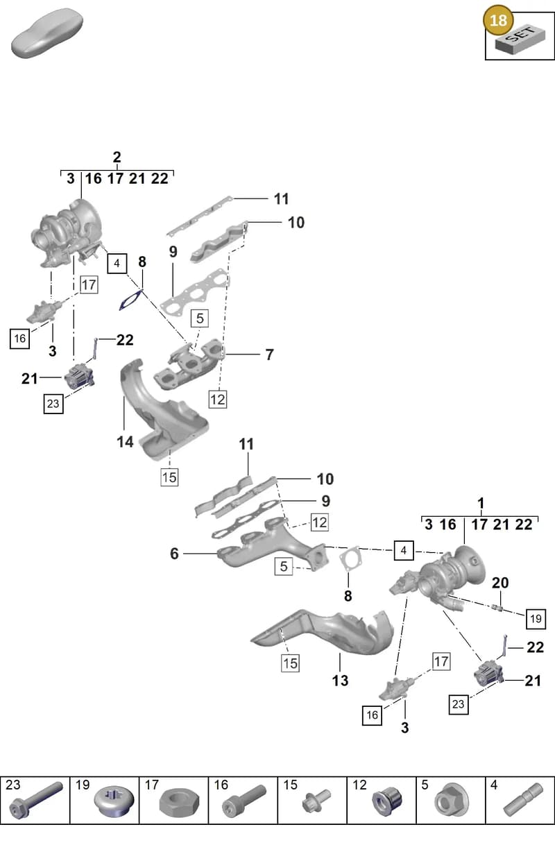 0PB198501 — Porsche 911 (2020-2022) diagram p57202000, position 18