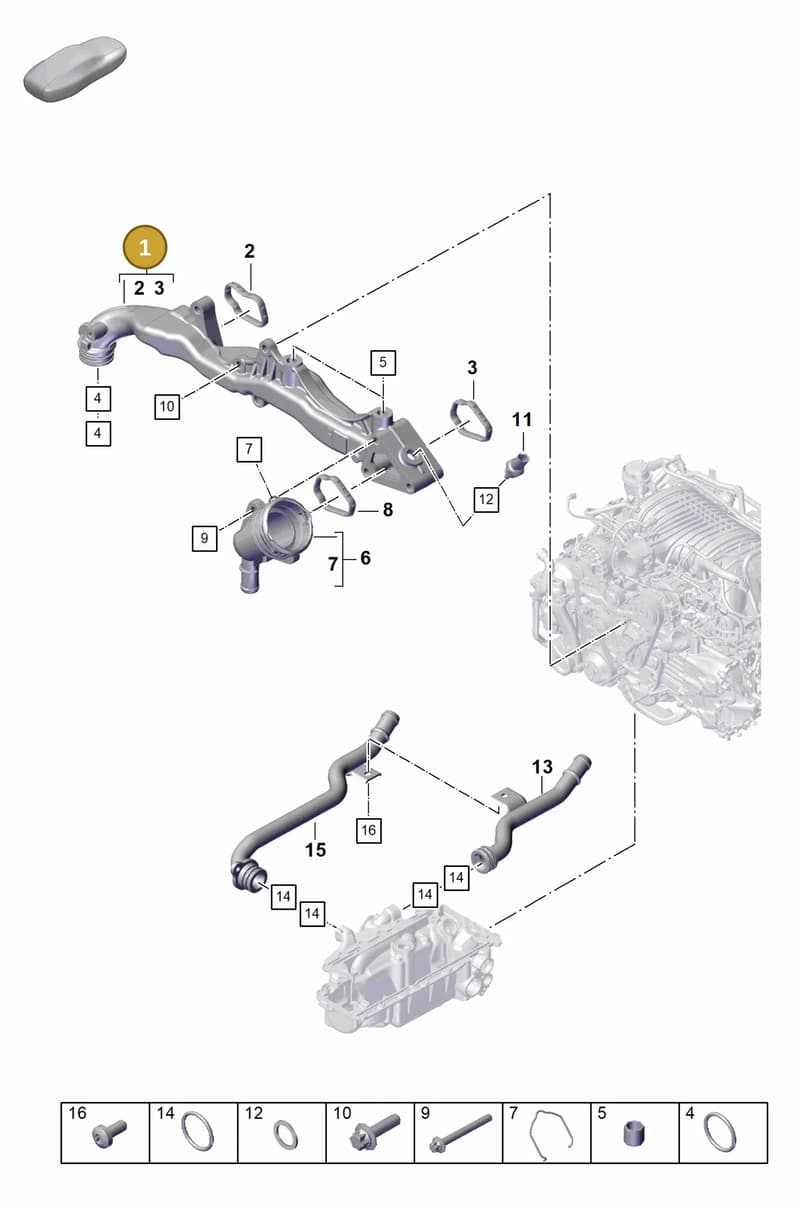 0PB199351A — Porsche 911 (2021-2022) diagram p59105050, position 1