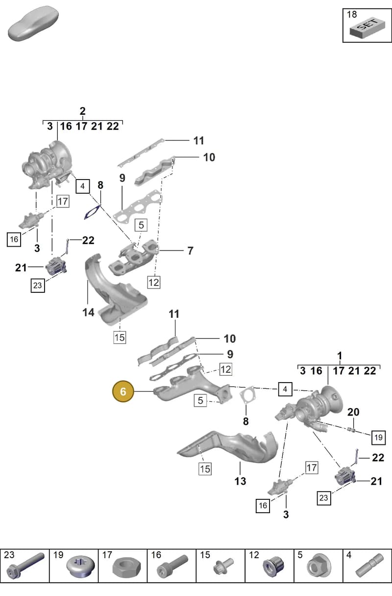 0PB251215A — Porsche 911 (2020-2022) diagram p57202000, position 6