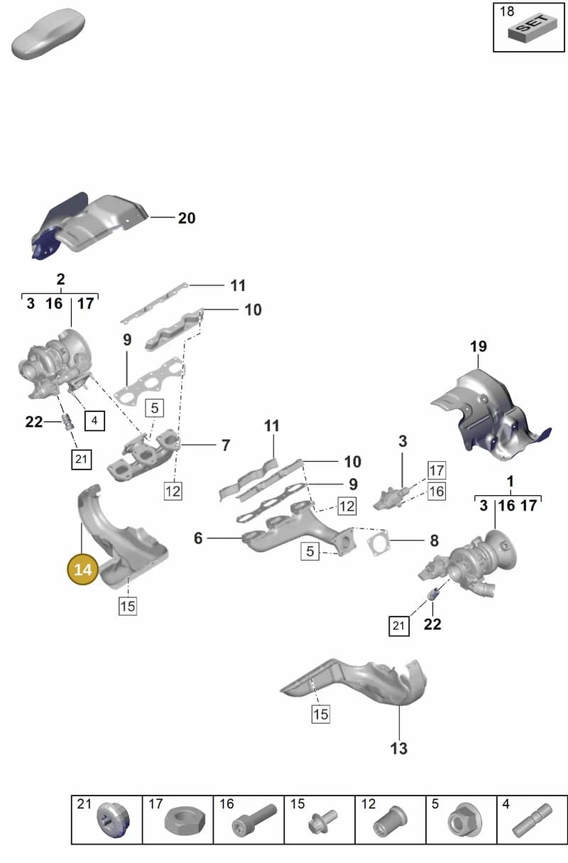 0PB251414 — Porsche 911 (2024-2025) diagram p53202000, position 14