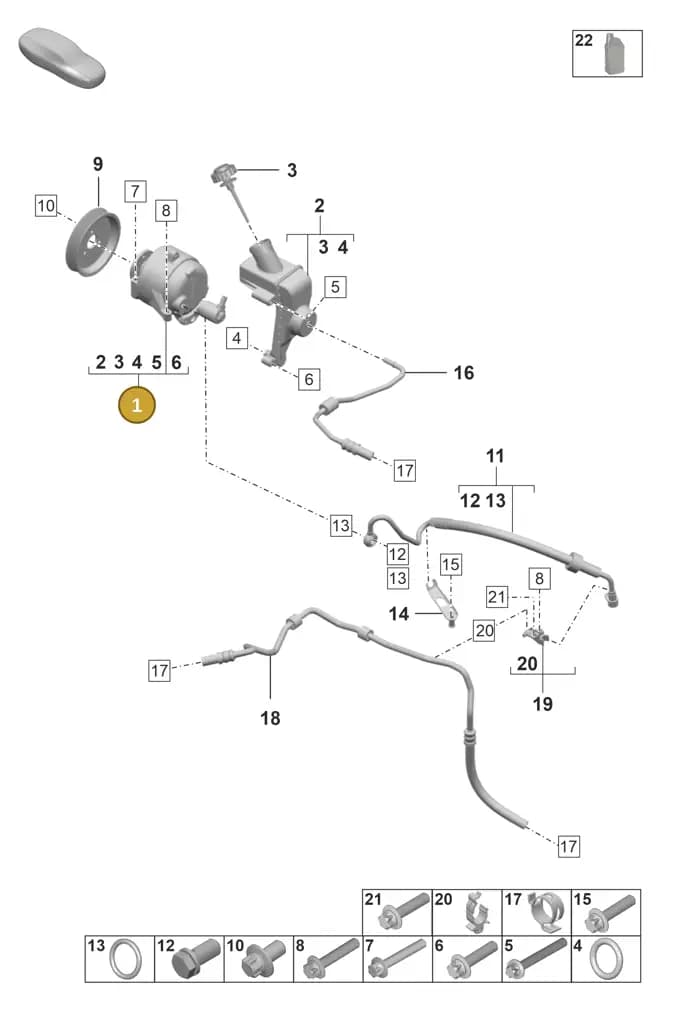 0PB422140A — Porsche 911 (2020-2022) diagram p53402120, position 1