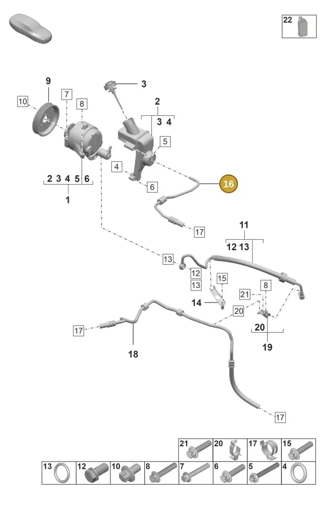 0PB616724 — Porsche 911 (2020-2022) diagram p53402120, position 16