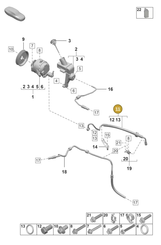 0PB616734B — Porsche 911 (2020-2022) diagram p53402120, position 11
