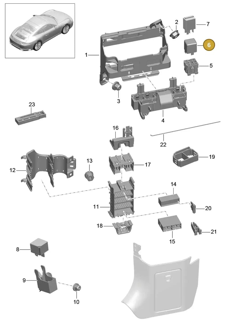 0PB903021X — Porsche 911 (2016-2019) diagram p47902000, position 6