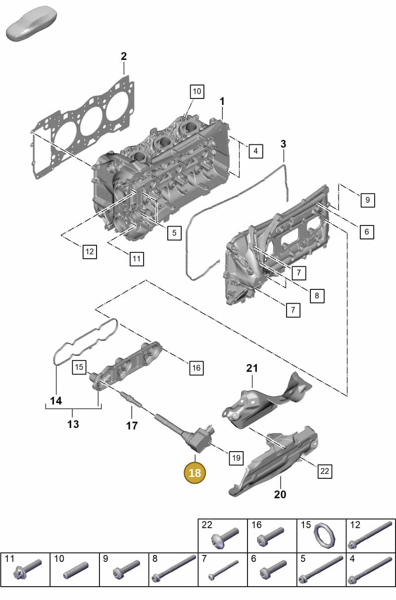 0PB905093G — Porsche 911 (2021-2022) diagram p59103000, position 18