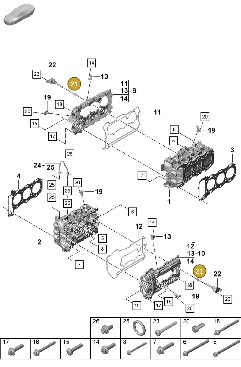 0PB905603A — Porsche Boxster Spyder (2019-2020) diagram p55103000, position 21