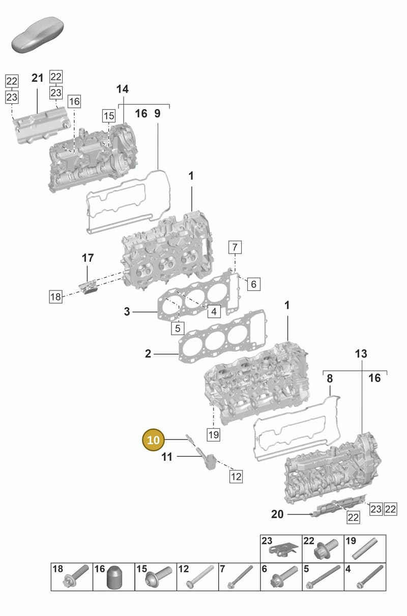 0PB905612 — Porsche 911 (2018-2024) diagram p53103000, position 10