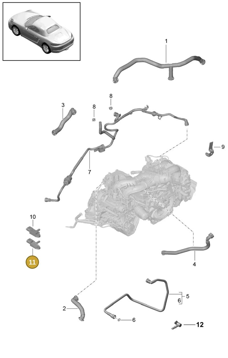 0PB906094 — Porsche Boxster (2016-2019) diagram p48104010, position 11