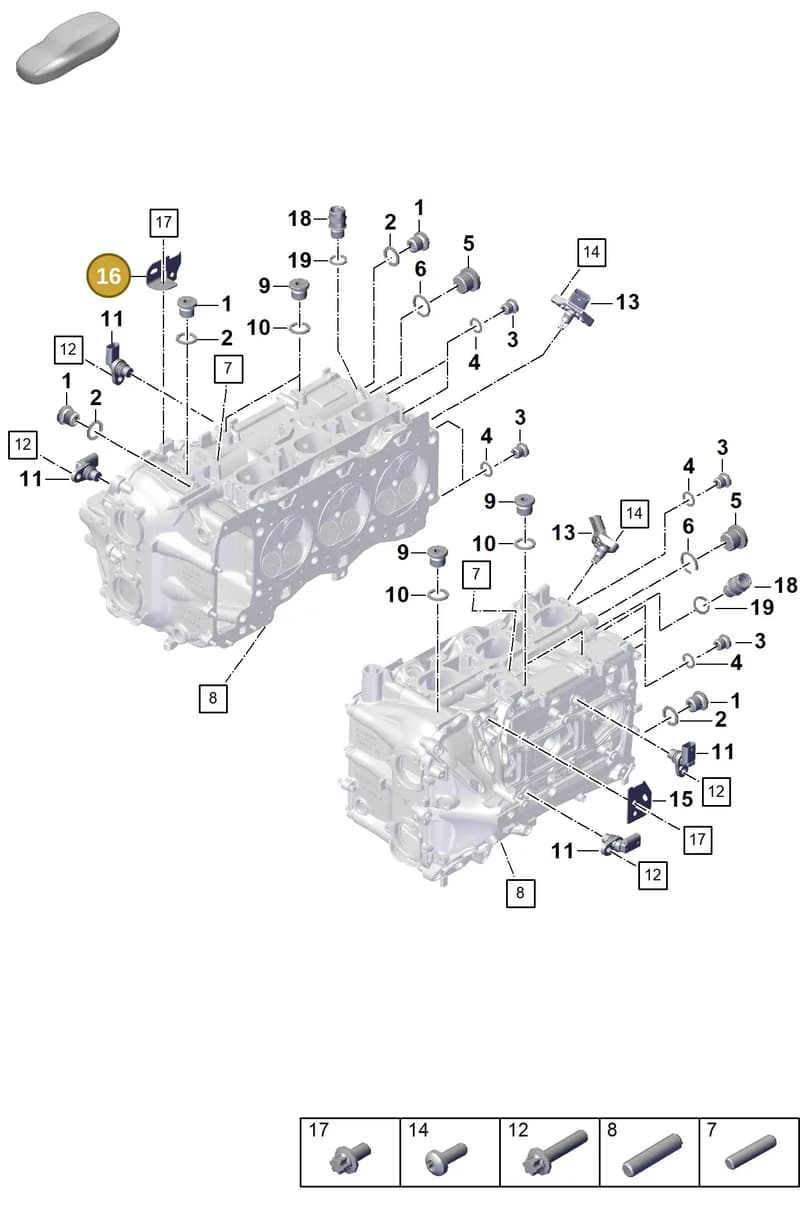 0PB906217D — Porsche 911 (2021-2022) diagram p59103020, position 16