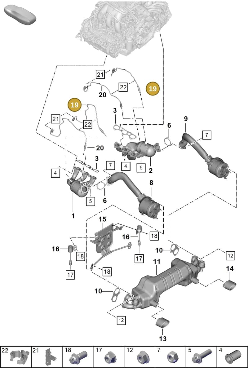 0PB906262L — Porsche Boxster Spyder (2019-2020) diagram p54202005, position 19