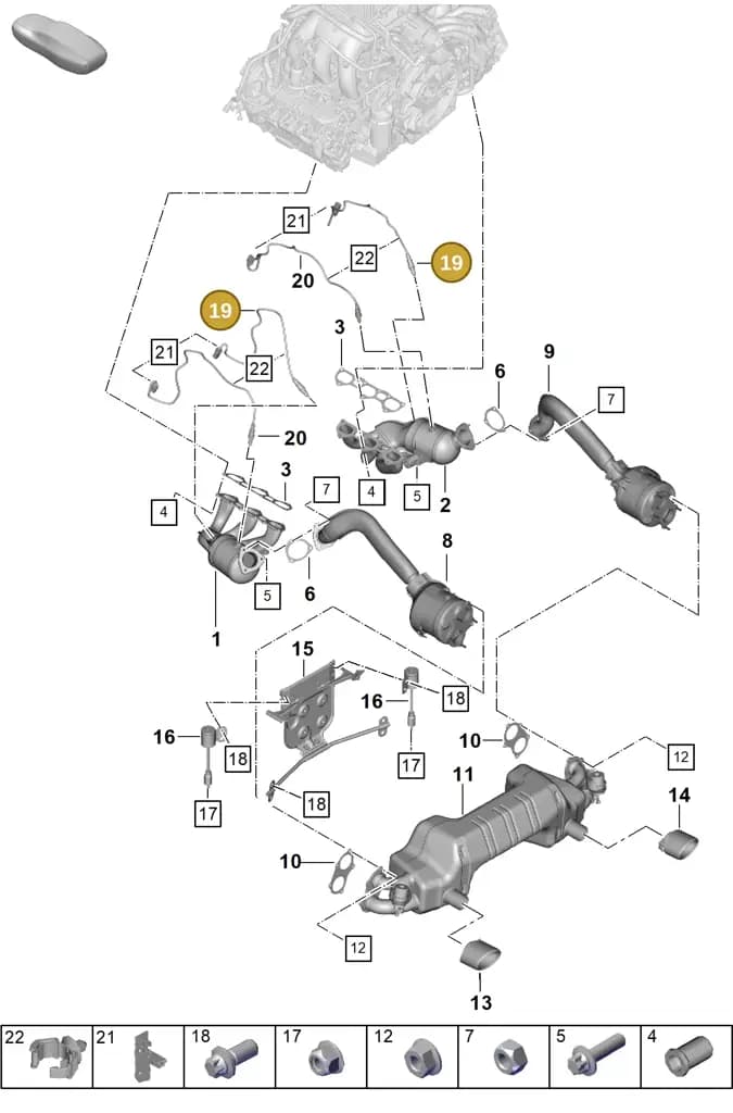 0PB906262L — Porsche Boxster Spyder (2019-2020) diagram p54202005, position 19