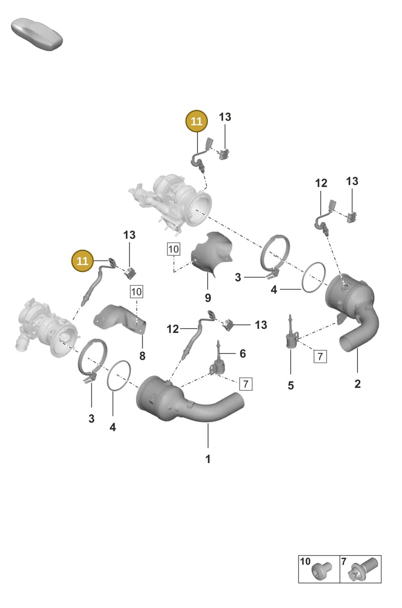 0PB906262M — Porsche 911 (2024-2025) diagram p53202250, position 11