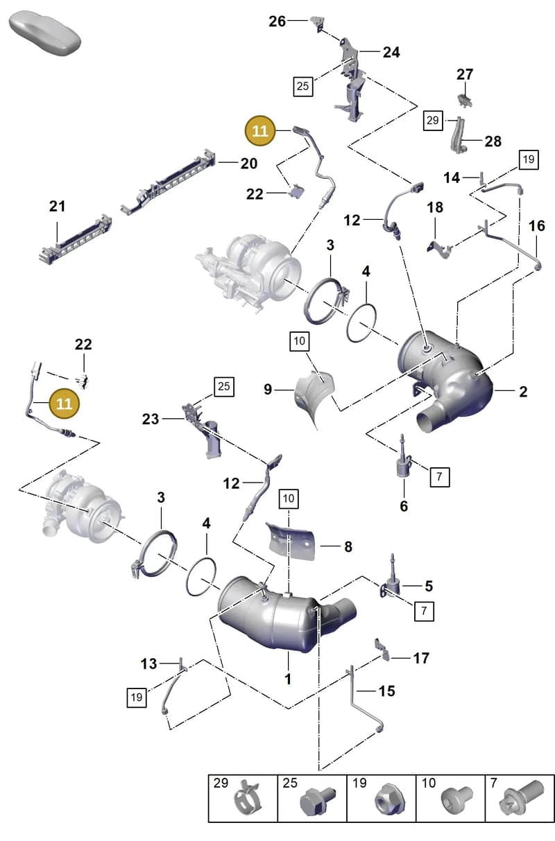 0PB906262M — Porsche 911 (2020-2022) diagram p57202200, position 11