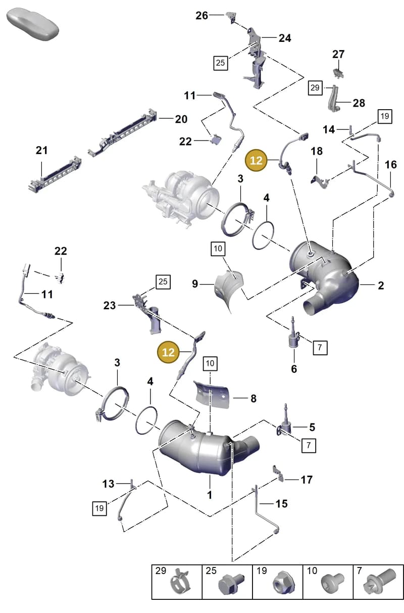 0PB906265H — Porsche 911 (2020-2022) diagram p57202200, position 12