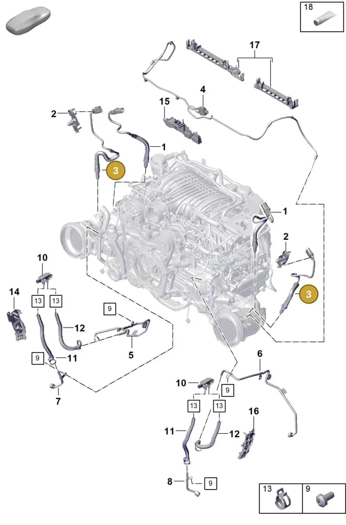 0PB906265L — Porsche 911 (2021-2022) diagram p59202200, position 3