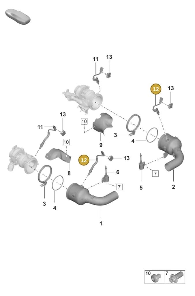 0PB906265 — Porsche 911 (2018-2024) diagram p53202250, position 12
