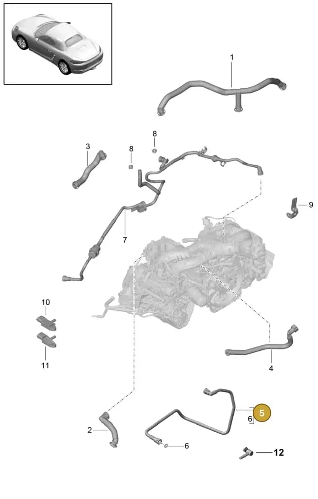 0PC101210 — Porsche Boxster (2016-2019) diagram p48104010, position 5
