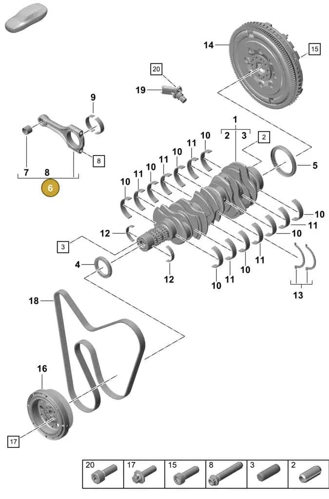 0PC105393A — Porsche Boxster Spyder (2019-2020) diagram p55102000, position 6