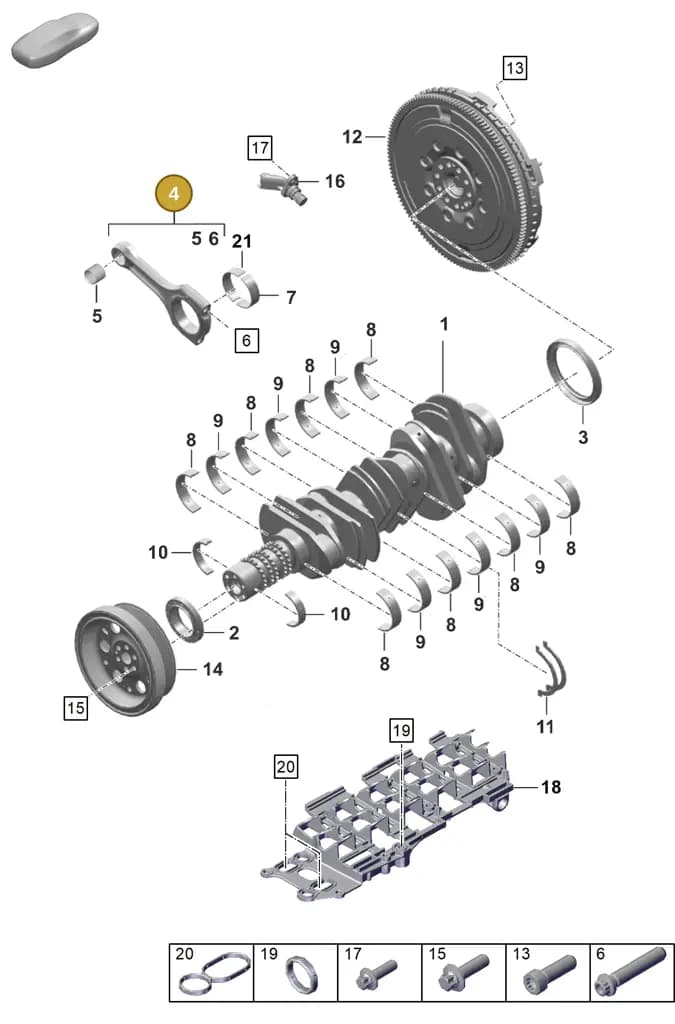 0PC105393B — Porsche 911 (2020-2022) diagram p57102000, position 4