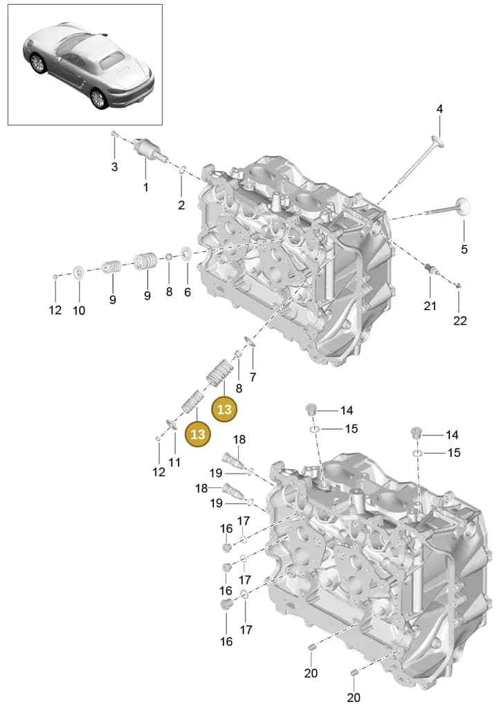 0PC109622 — Porsche Boxster (2016-2019) diagram p48103000, position 13