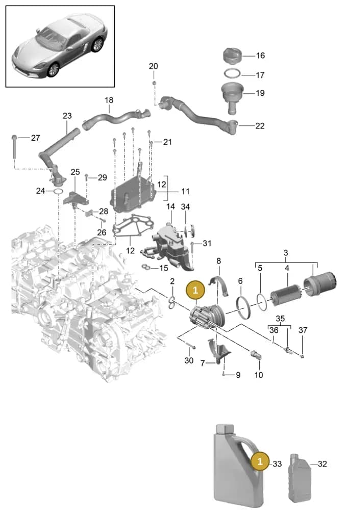 0PC115408 — Porsche Boxster (2016-2019) diagram p48104005, position 1