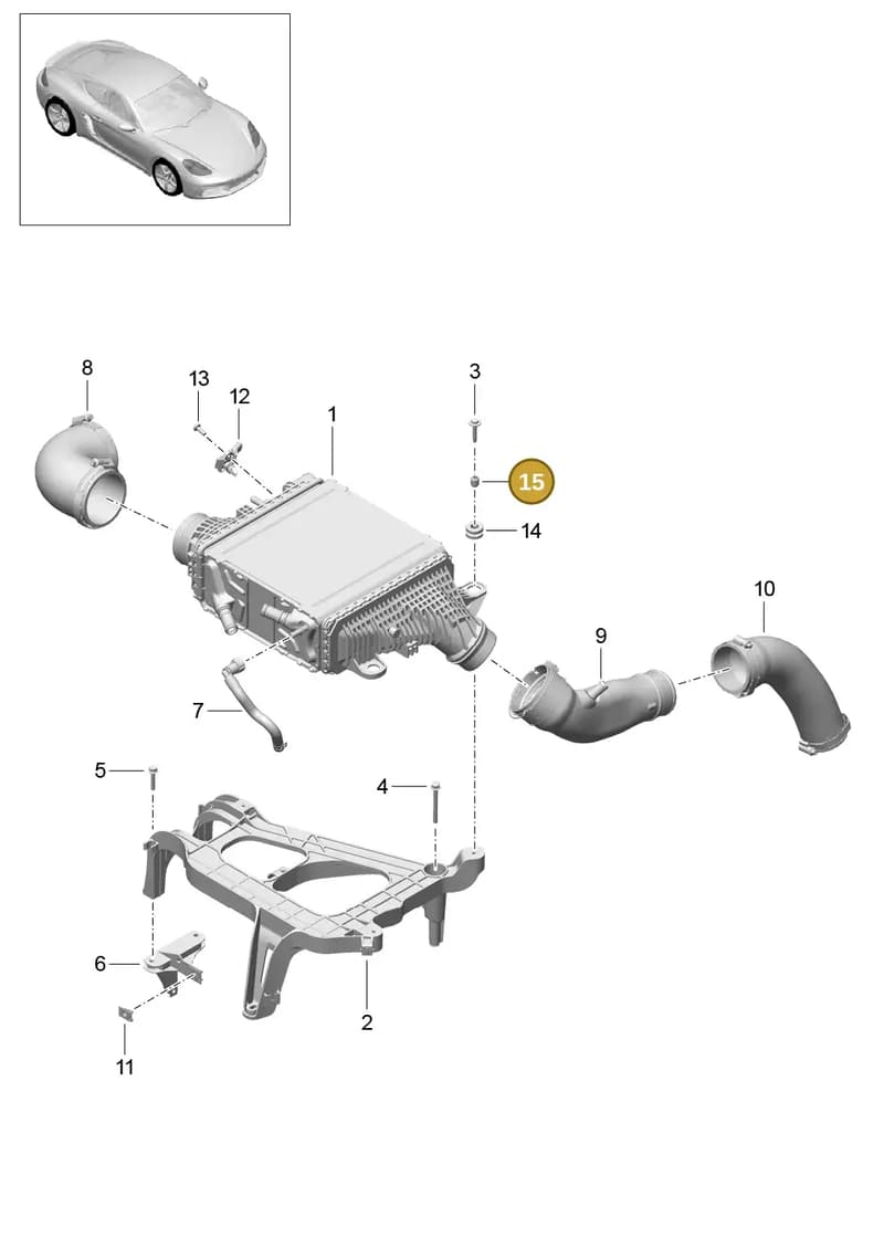 0PC129581 — Porsche Cayman (2016-2019) diagram p50107020, position 15