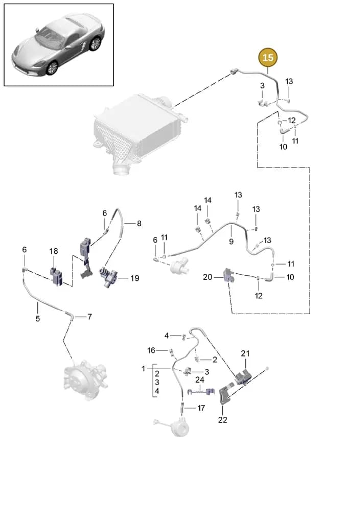 0PC129581 — Porsche Boxster (2016-2019) diagram p48107025, position 15