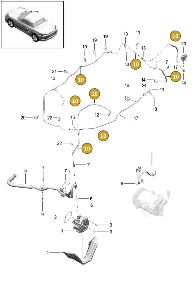 0PC129632 — Porsche Boxster (2016-2019) diagram p48107015, position 10