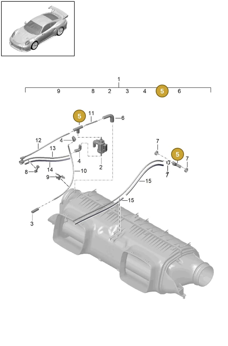 0PC133794 — Porsche GT2 RS Clubsport (2013-2020) diagram p42106010, position 5