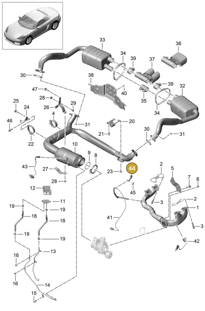 0PC906217 — Porsche Boxster (2016-2019) diagram p48000001, position 44