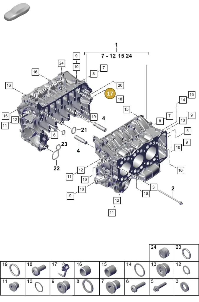 0PD101429A — Porsche 911 (2024-2025) diagram p63101150, position 17