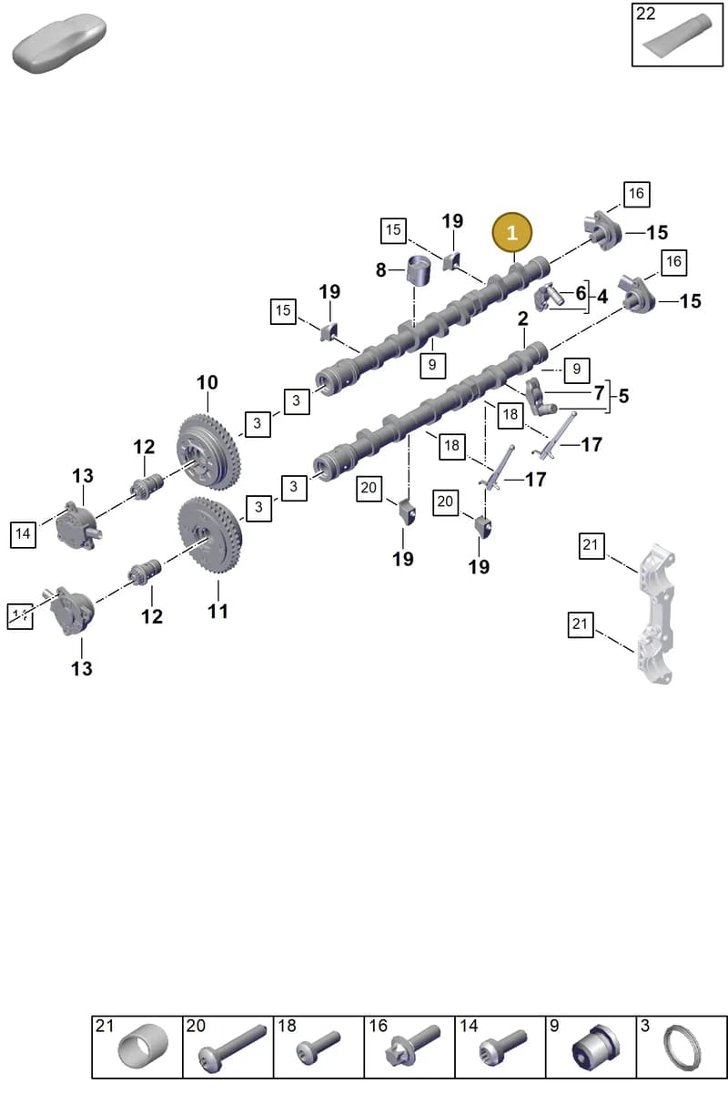 0PD109022D — Porsche 911 (2024-2025) diagram p63103150, position 1