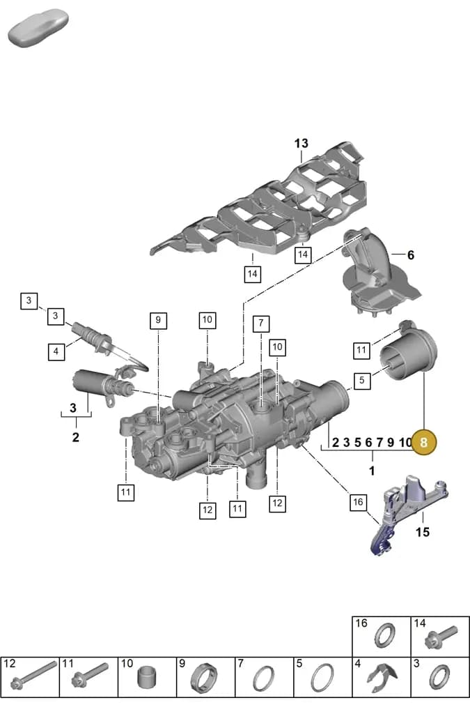 0PD115061 — Porsche 911 (2024-2025) diagram p63104010, position 8