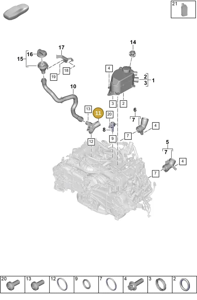 0PD115301C — Porsche 911 (2024-2025) diagram p63104200, position 11