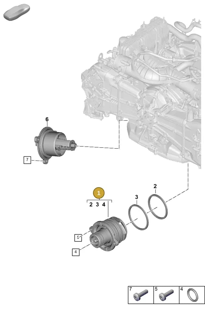 0PD121010A — Porsche 911 (2024-2025) diagram p63105010, position 1