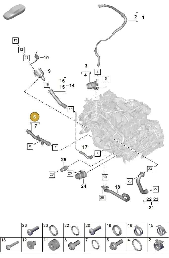 0PD121397A — Porsche 911 (2024-2025) diagram p63105070, position 6