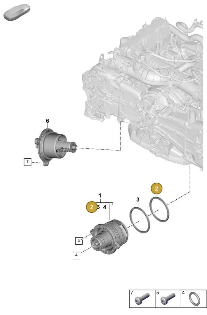 0PD121437 — Porsche 911 (2024-2025) diagram p63105010, position 2