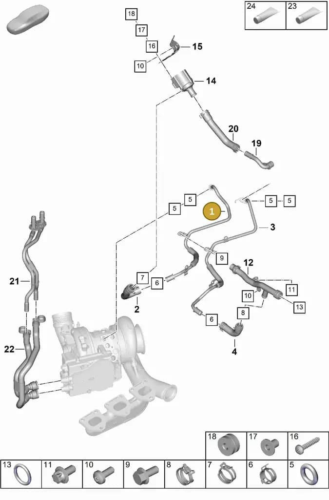 0PD121667B — Porsche 911 (2024-2025) diagram p63202110, position 1